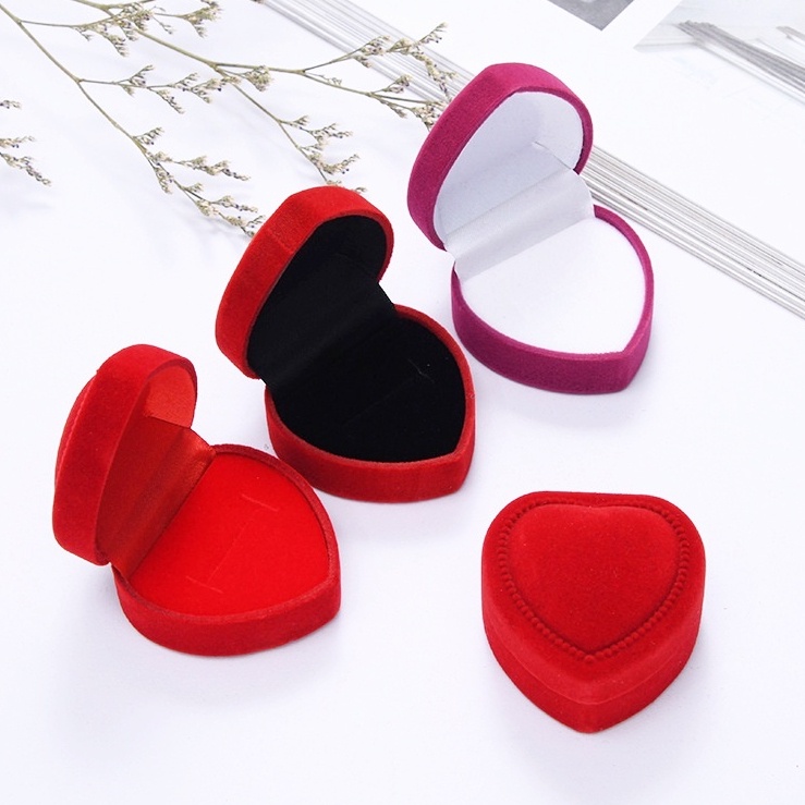 Hộp Đựng Nhẫn Hình Trái Tim Mini Dễ Thương Chất Lượng Cao