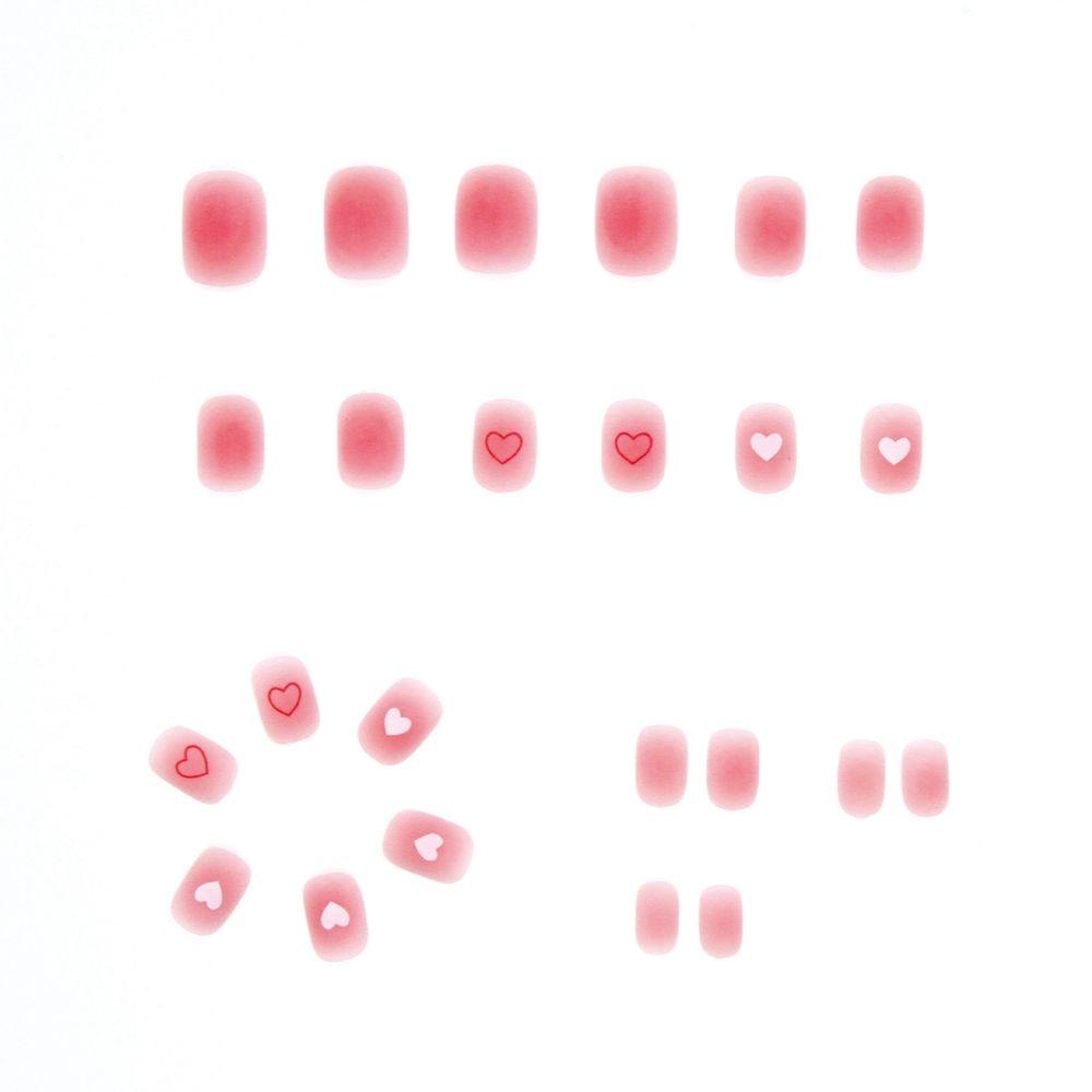 Bộ 24 Móng Tay Giả Đầu Vuông/Vuông Đính Kim Tuyến Lấp Lánh Che Phủ Toàn Diện