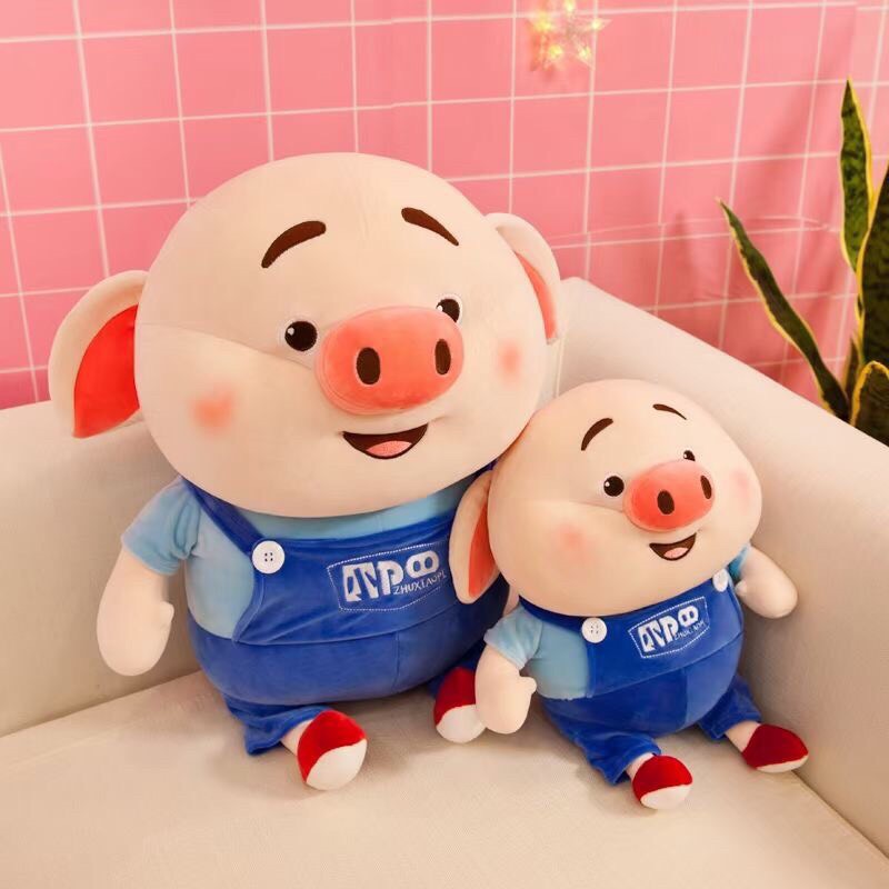 Gấu Bông Hình Lợn TikTok Cute Cho Bé - Vải Nhung Mịn Màng - An Toàn Cho Da Size 50cm