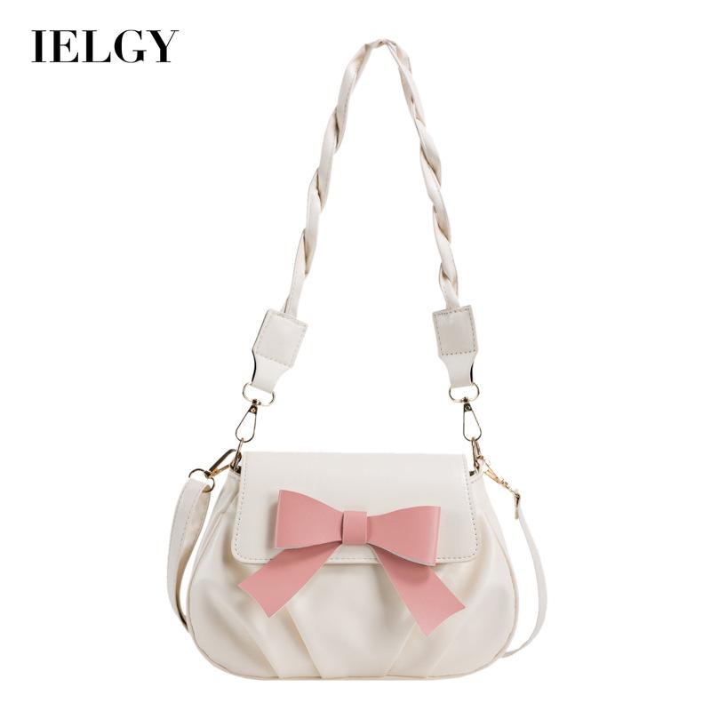 Túi đeo vai IELGY kiểu đính nơ retro thời trang cho nữ