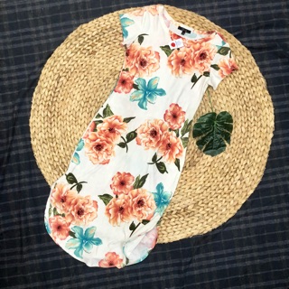 Váy hoa body dáng dài xẻ tà