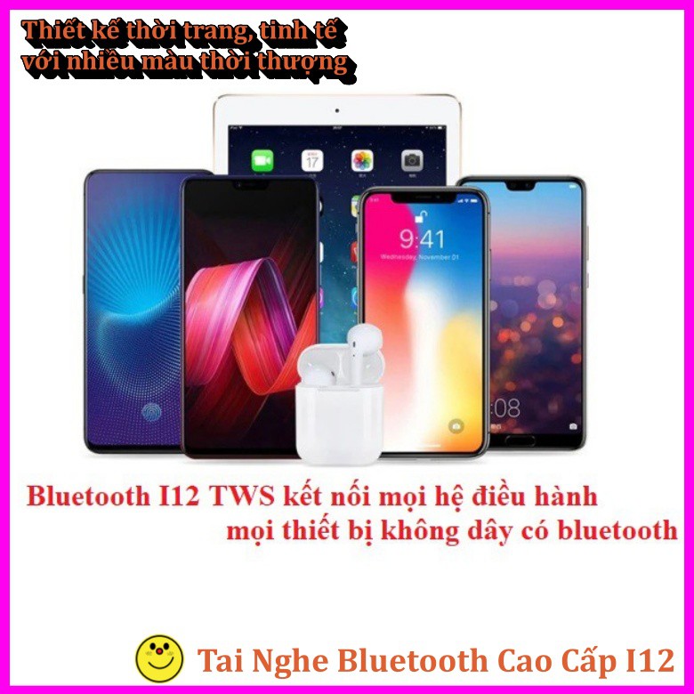 Tai Nghe Bluetooth Không Dây Nhét Tai I12 Kiêm Pin Sạc Dự Phòng onestore.01