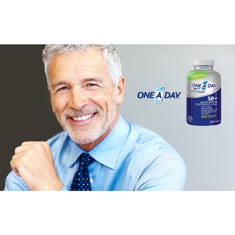 Viên uống One a day Men's 50+ Multivitamin 300 viên của Mỹ - Bổ sung vitamin tổng hợp men women