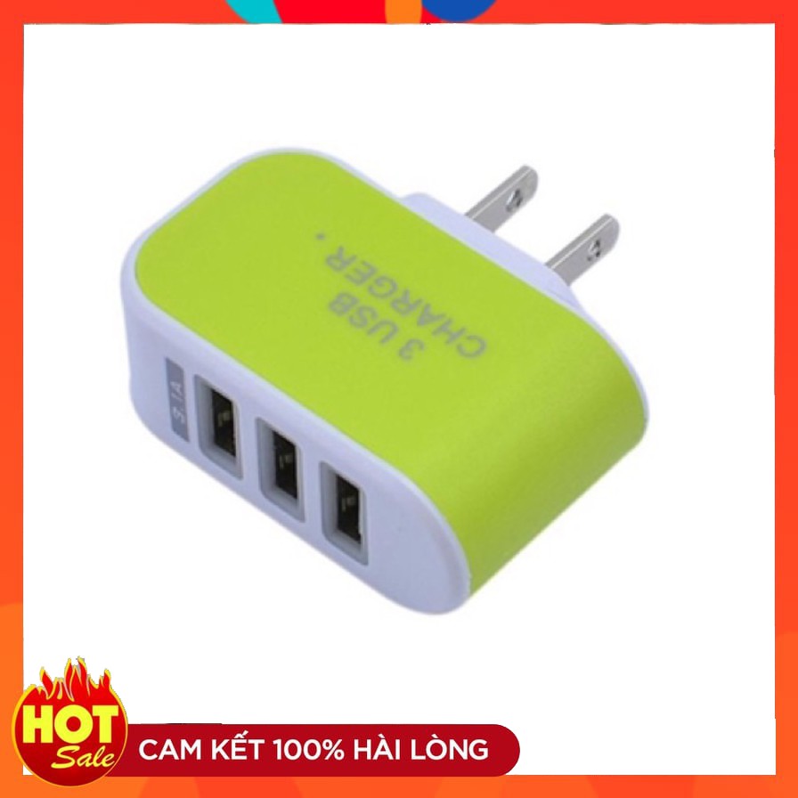 CỦ SẠC ĐA NĂNG ❤️FREESHIP❤️ Củ sạc 3 Cổng USB (Bảo hành 1 tháng)