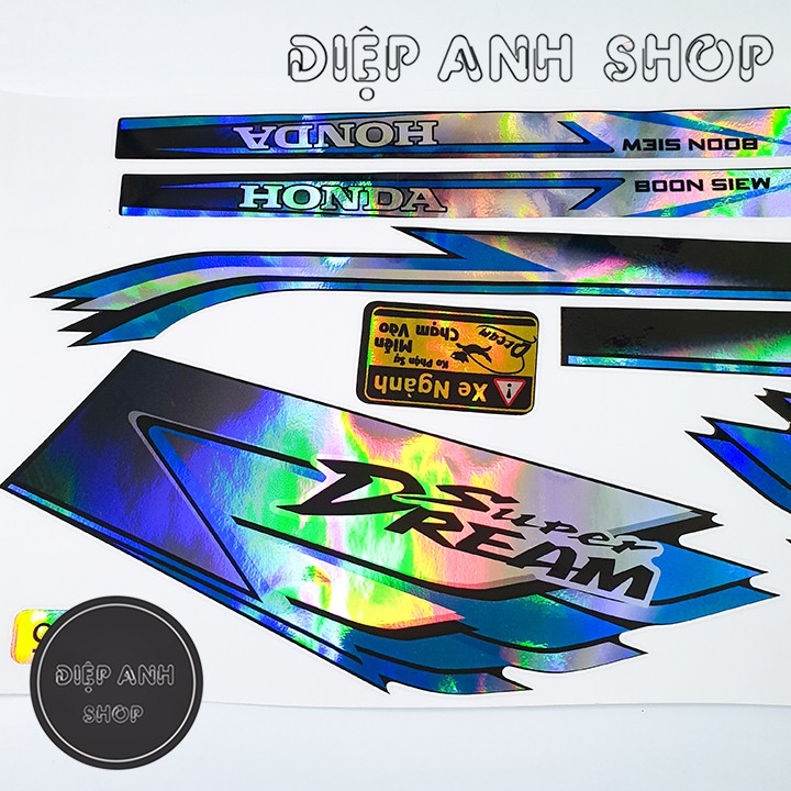 Tem xe Dream 7 màu - Tem chế xe Dream