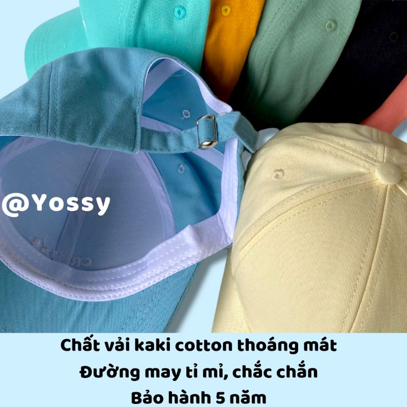 Mũ lưỡi trai Nam Nữ Yossy thêu chữ Cruise phong cách Hàn Quốc ❤ Nón kết Kaki unisex cao cấp