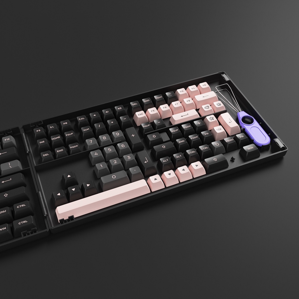 Bộ nút phím cơ AKKO Keycap set – Black Pink
