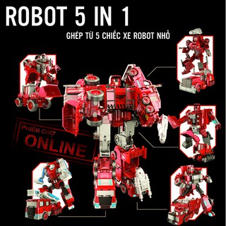 Máy Xúc Lửa cứu hỏa biến hình Robot-loại lớn