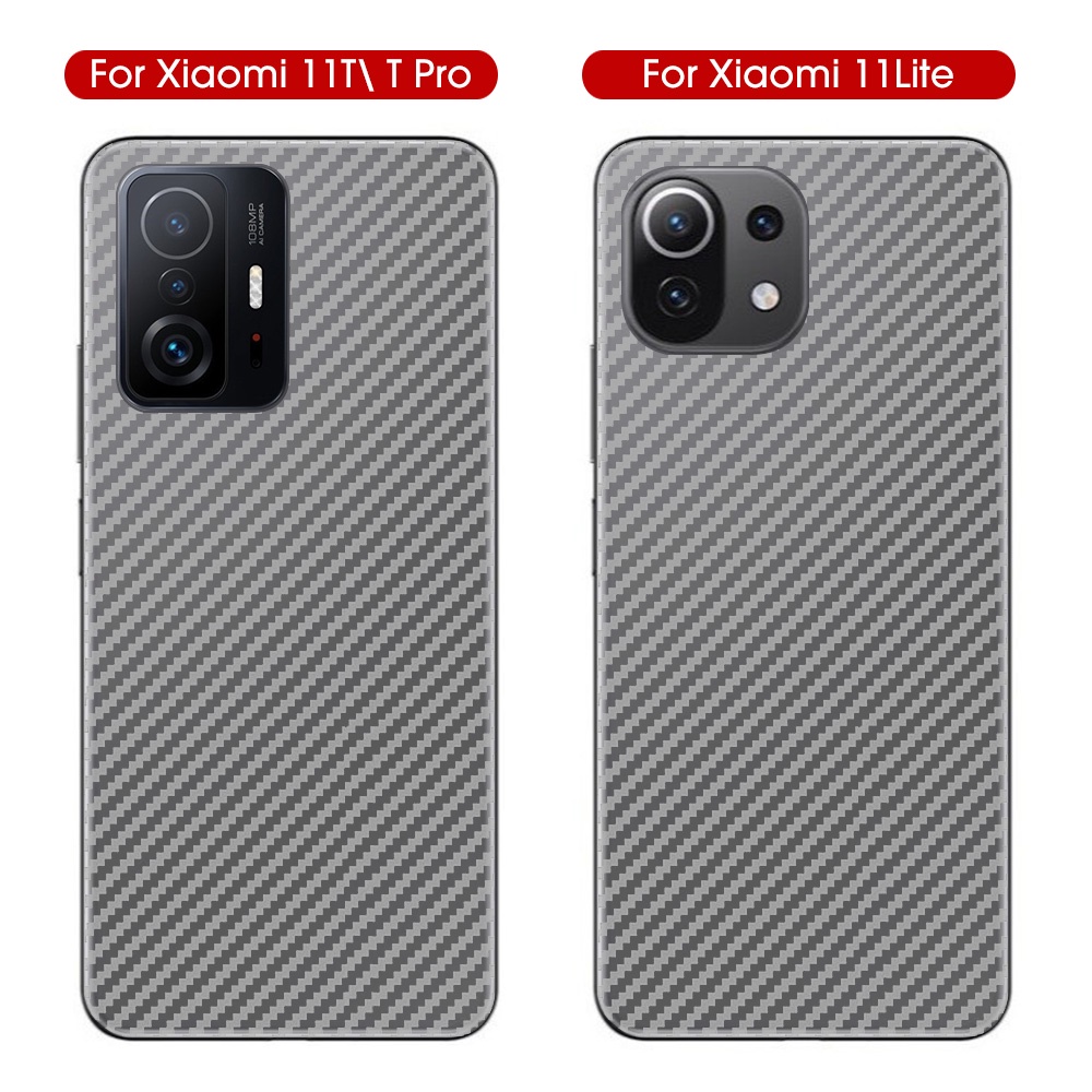 Ốp Điện Thoại 3D Bằng Sợi Carbon Chống Dấu Vân Tay Cho Xiaomi 11LITE / 11T / Pro