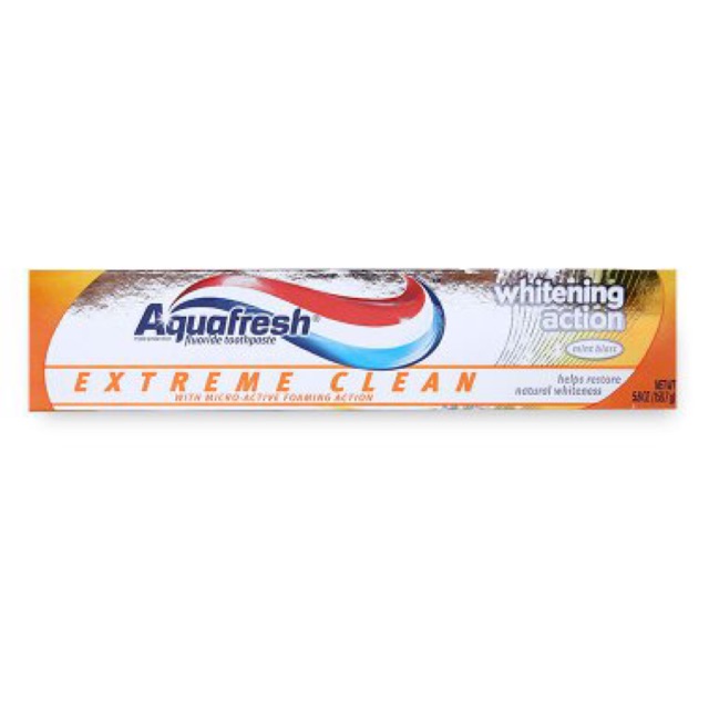 Kem Đánh Răng Aquafresh 158.7g Mỹ Extreme Clean Whitening Action và Pure Breath 158.7G