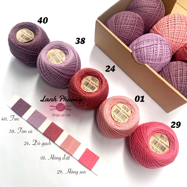 Sợi Lace Cotton Mini Sợi 0.8mm Đan Móc Croptop, Đồ Mùa Hè