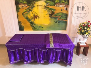 Set chăn ga gối lụa cho giường spa siêu rẻ(may theo kích thước yêu cầu)
