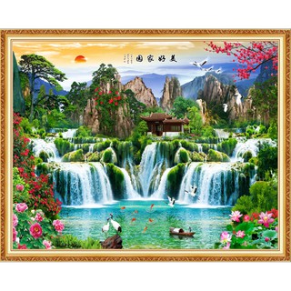 Tranh dán tường HD Mỹ Hảo Gia Viên HUD0089K KT 100 x 80 cm