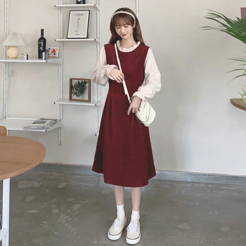 Váy Dài VINTAGE 🔥FREESHIP🔥 Đầm Nhung Dáng Xòe- Hàng CAO CẤP | BigBuy360 - bigbuy360.vn