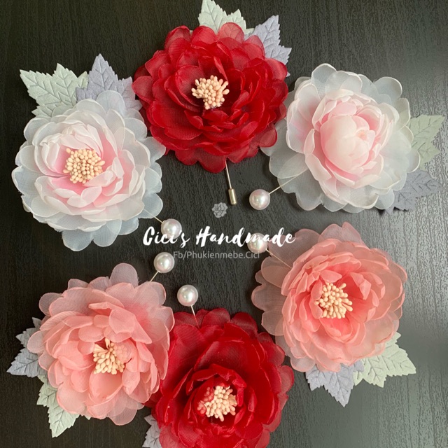 Hoa Peony voan Cici handmade cao cấp