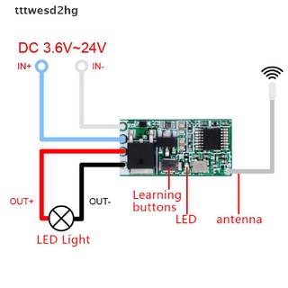 [ptttwesd2hg] 433Mhz 1CH RF relay receiver wireless remote control light switch micro module New