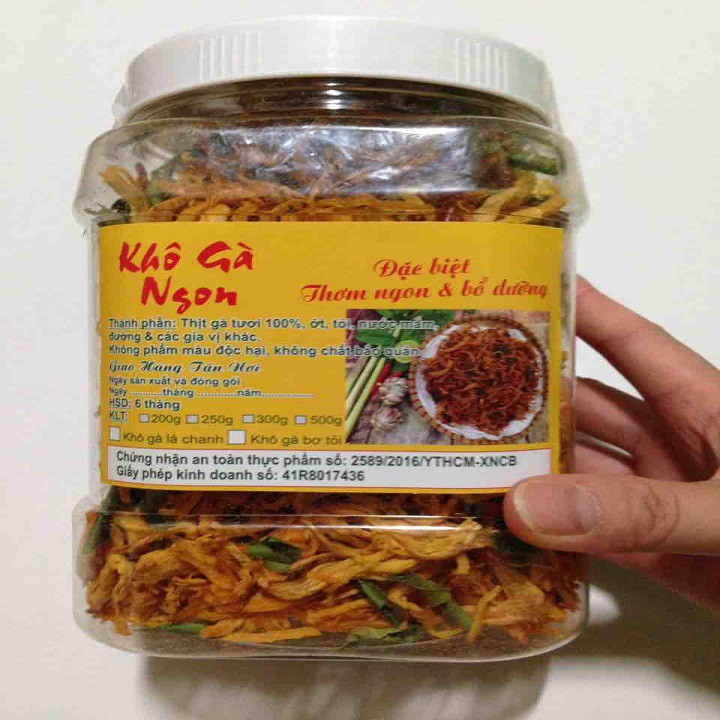 1KG KHÔ GÀ LÁ CHANH LOẠI GIÒN NGON, CÓ GIẤY PHÉP ATTP