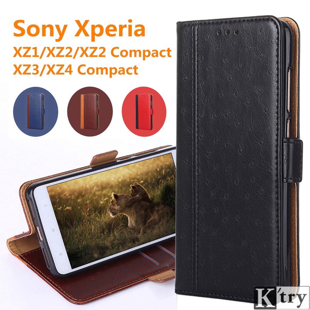 Bao da điện thoại mềm phối vân nổi cho Sony Xperia XZ1 XZ2 Compact XZ3 XZ4