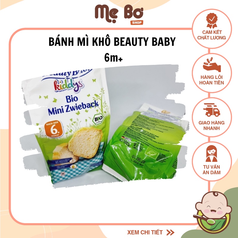 BÁNH MÌ KHÔ HỮU CƠ ĐỨC BABY KIDDY 100g 6M+