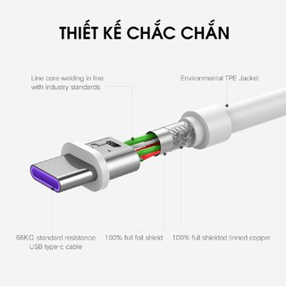 [Bảo Hành 1 Đổi 1] Dây Cáp Sạc USB Type C Dài 1m