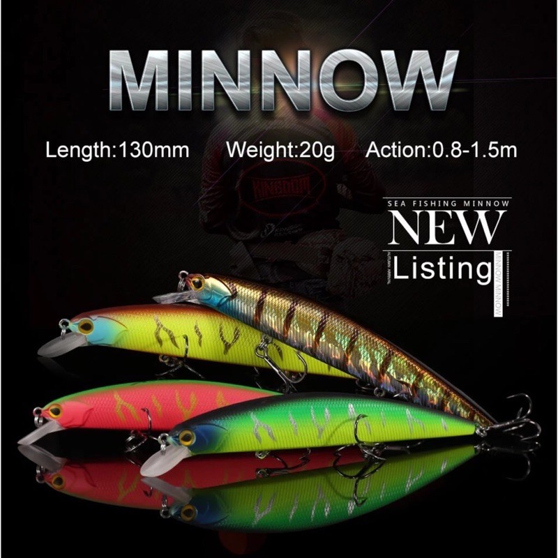 mồi câu cá chẽm, cá hồng Minow king dom 3523