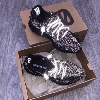 [Hàng sẵn + Full box] Giày Sneaker Yz350 Đem Full phản quang