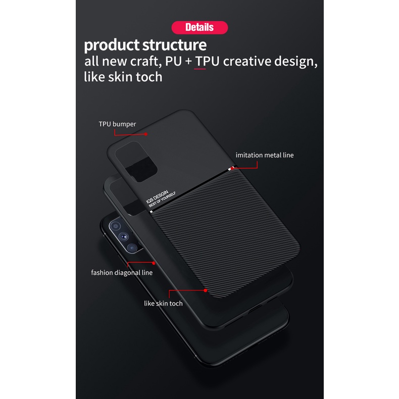 Ốp Điện Thoại Da PU Nhám Từ Tính Cao Cấp Cho Samsung Galaxy A51 A71 M51 M52