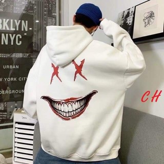 Áo hodie mặt quỷ in lưng✴Chất nỉ lot lông nhẹ✴form thụng unisex nam nữ✴lưng áo in hình 3d nét căng