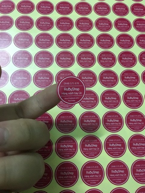 Combo 200 sticker tròn in theo yêu cầu