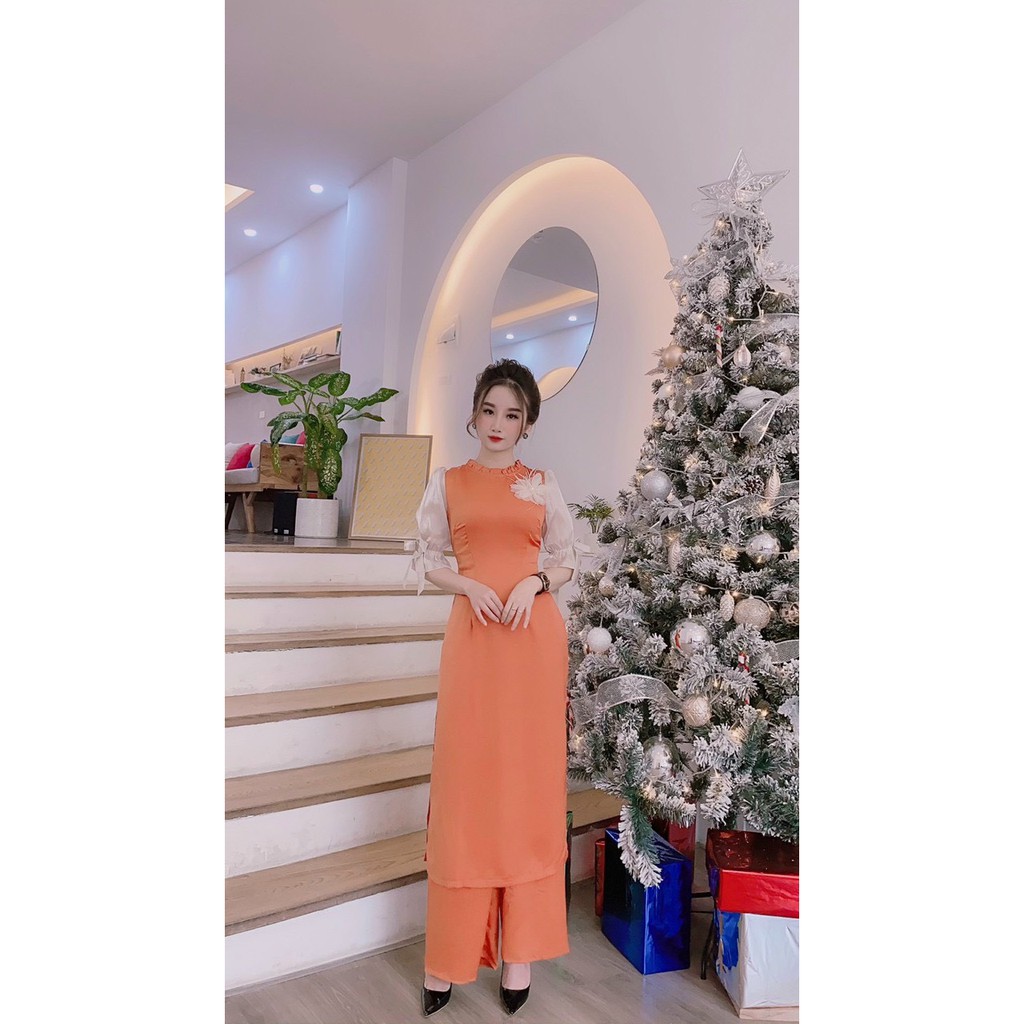 Áo Dài Cách Tân Vải Lụa Hàng Thiết Kế Kèm Quần | BigBuy360 - bigbuy360.vn