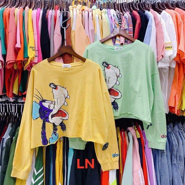 Áo croptop chó tai dài LN12 | BigBuy360 - bigbuy360.vn