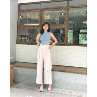 Quần Vải Cạp Cao 2 Đỉa q607 MoonHee