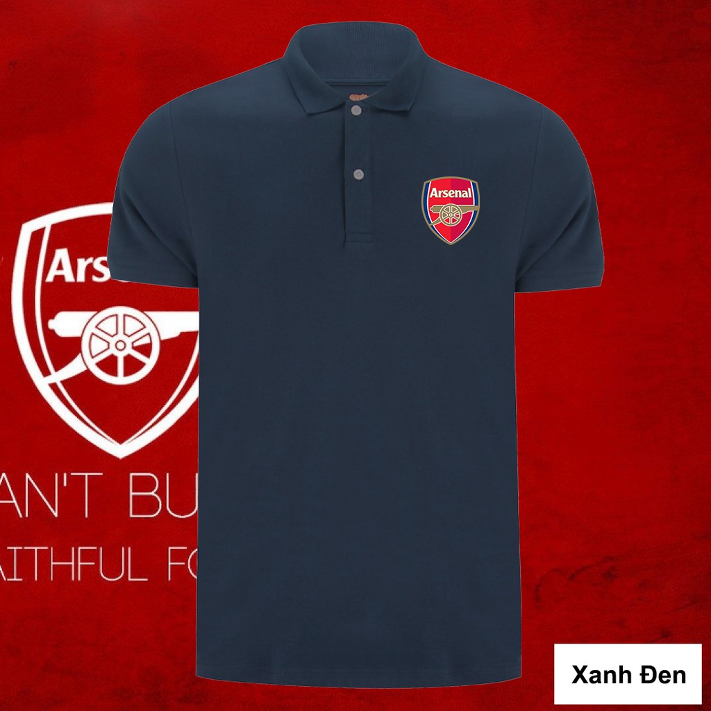 Áo thun polo cổ bẻ ngắn tay Arsenal cao cấp vải đẹp không bông xù trẻ trung sang trọng