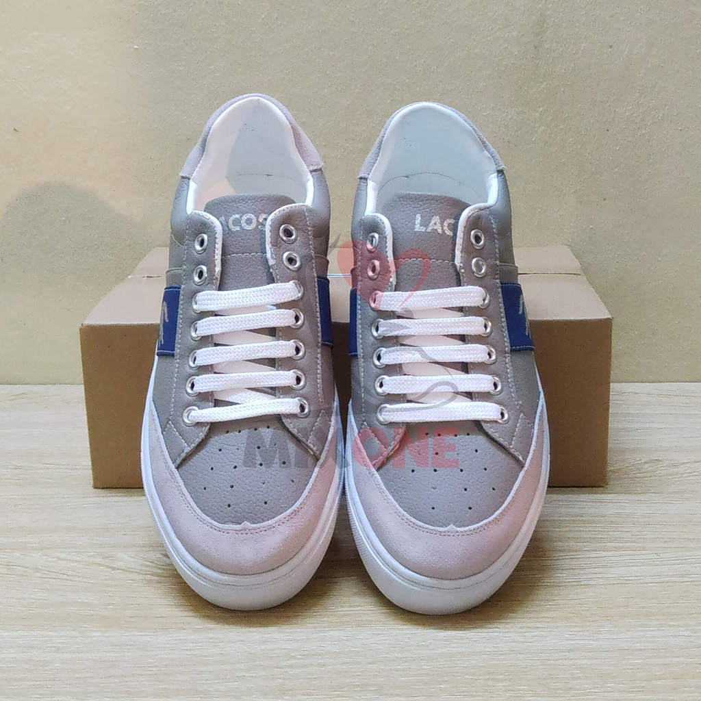 Giày Cá Sấu, Giày LACOSTE giảm 30% - Giầy Sneaker Nam Màu Xám Phối Xanh Siêu Phong Cách