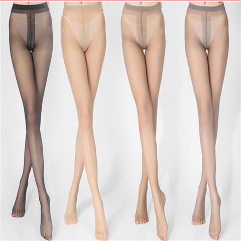 □Fat mm XL cộng với tất béo của phụ nữ chống móc lụa mùa hè pantyhose ống dài siêu mỏng vớ bướm màu da thịt