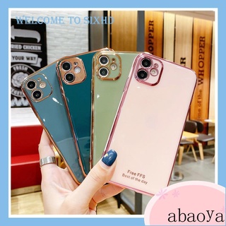 Ốp lưng iphone viền vuông Mạ Vàng iphone 12 Pro Max Mini SE 2020 11 Pro Max XS XR 8 7 6 6s Plus