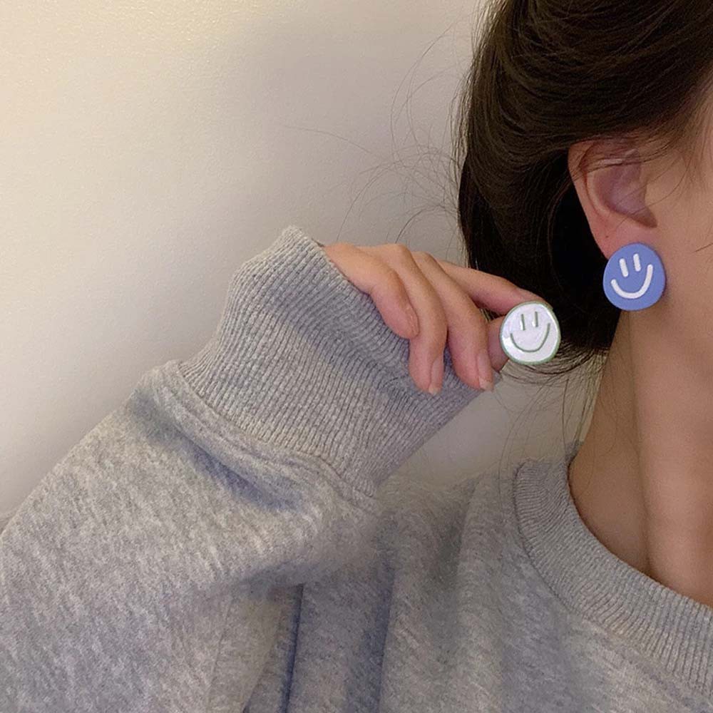 Khuyên Tai Nữ Hình Mặt Cười Đáng Yêu