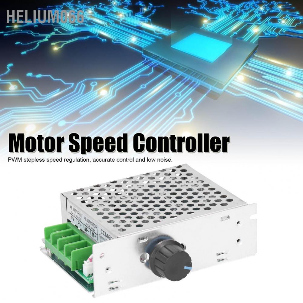 Helium066 Helium066 DC12V ‑ 50V Bộ điều khiển tốc độ động cơ DC PWM chuyên nghiệp Vỏ kim loại chỉnh 30A