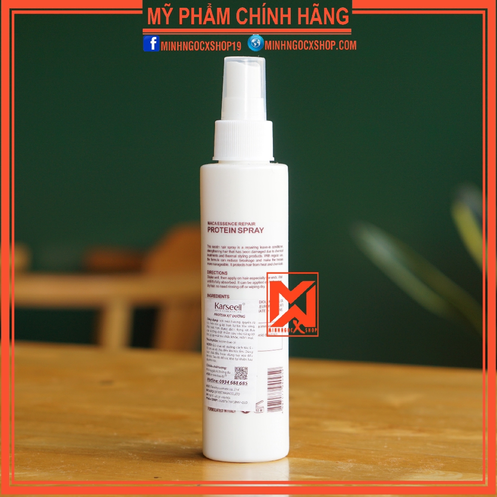 Xịt dưỡng chống cháy tóc KARSEELL PROTEIN SPRAY 150ml chính hãng