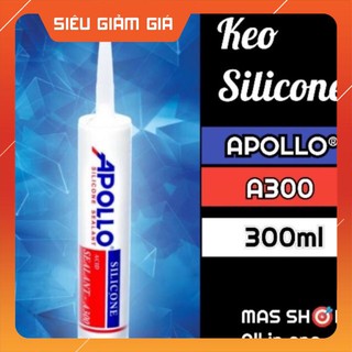 Keo silicon Apollo A300 Đen, xám, trắng trong, Trắng Đục