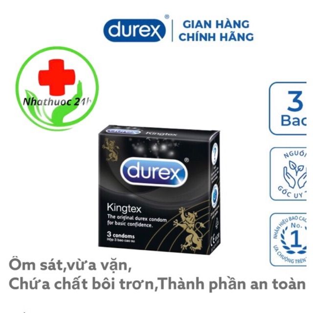 Bao cao su Durex Kingtex 3 bao