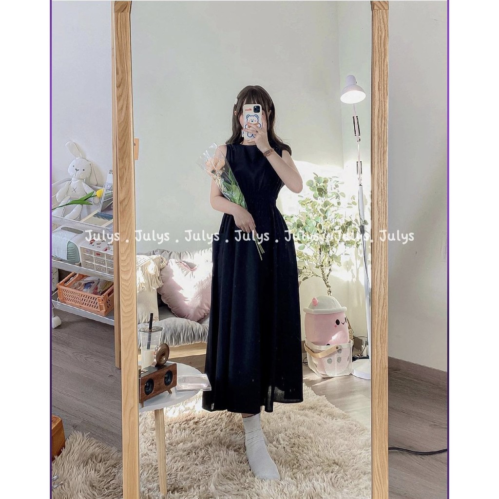 Váy tanktop dáng suông oversize/Đầm ba lỗ (có túi)