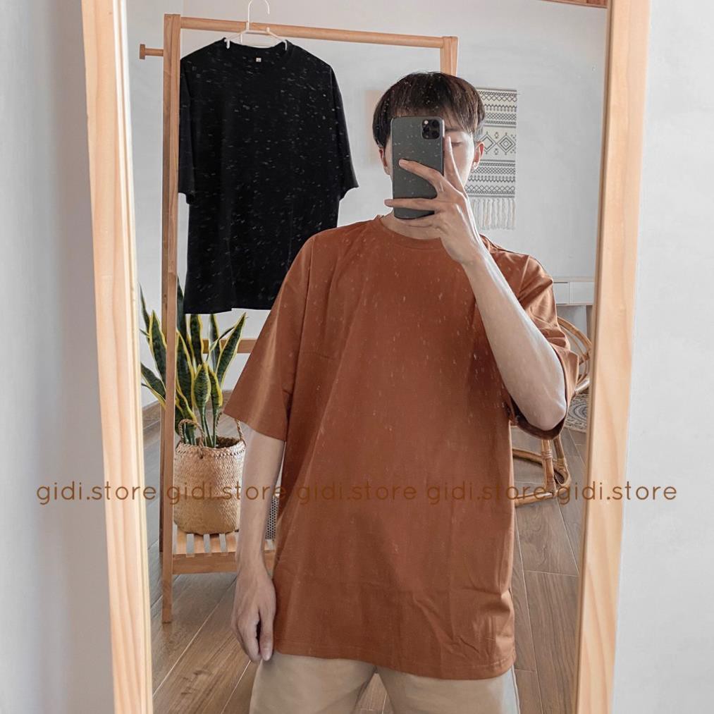 Áo Thun trơn tay lỡ Nam Nữ Unisex - áo phông cổ tròn OVERSIZE form rộng, thoáng mát, không nhăn, hàng chính hãng  ྇