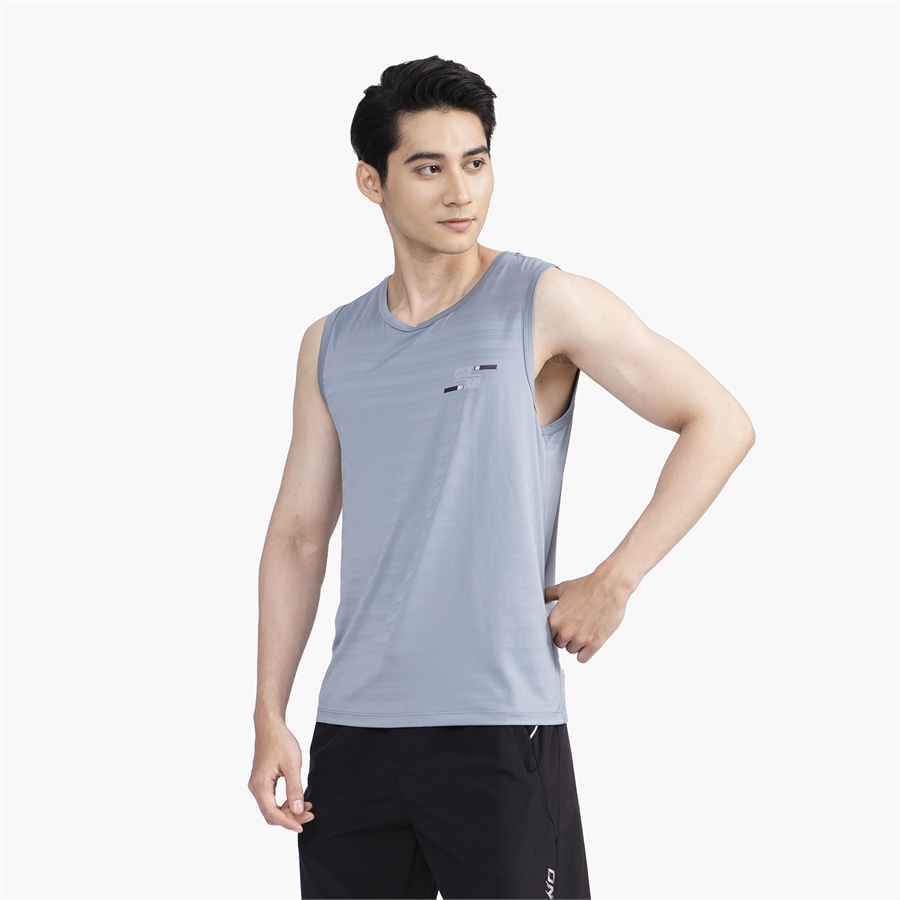 Áo ba lỗ nam ARISTINO ATT016S2 thun kẻ chìm mặc lót trong tập gym dáng tanktop sát nách vải polyester thể thao 3 màu