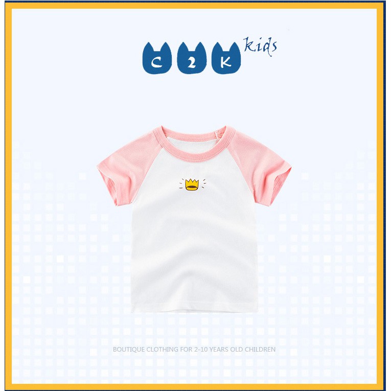 Áo Phông Ngắn Tay Hàn Quốc Mùa Hè 2021, Cotton Cao Cấp, Trẻ Em 2 – 10 tuổi, A27