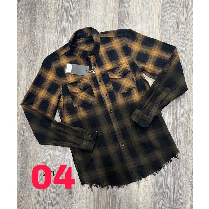 Sơ Mi Caro Loang Màu Mới