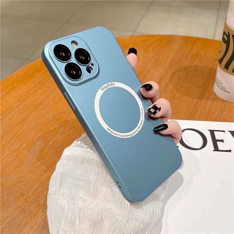 Ultra Ốp Điện Thoại Mềm Nhám Siêu Mỏng Có Nắp Lens Từ Tính Cho iPhone 13 13Pro 13Promax 12 Pro Max 12Pro 12