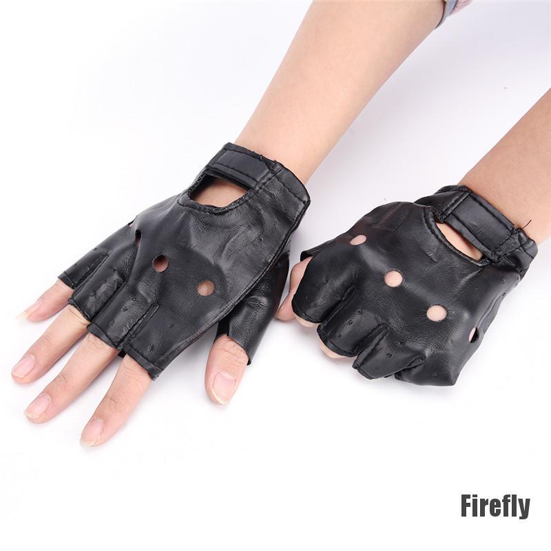 Găng tay da PU hở ngón thời trang cá tính cho nam và nữ