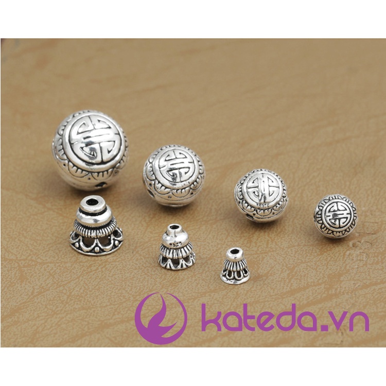 Hồ lô 8li bạc S925 dùng nối đầu dây ( PKB350 )