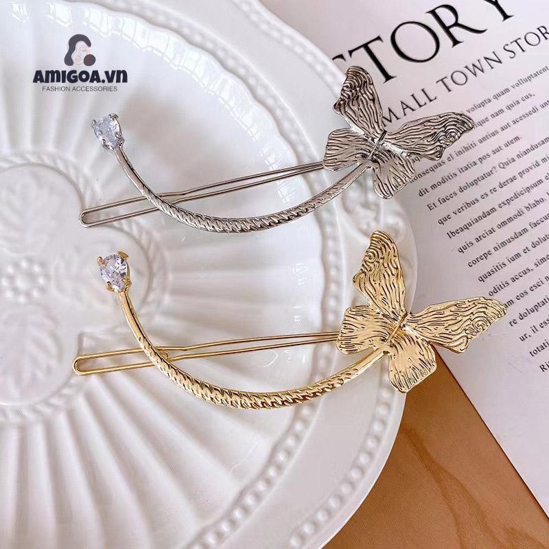 ✨✨Kẹp Tóc Hình Bướm Bằng Kim Loại Thanh Lịch Cho Nữ